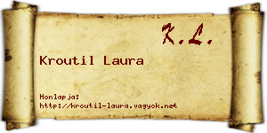 Kroutil Laura névjegykártya